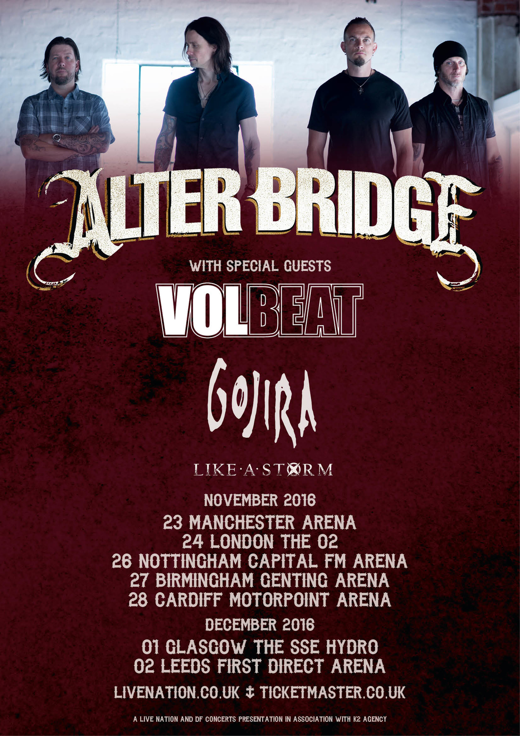 volbeat tour stage times